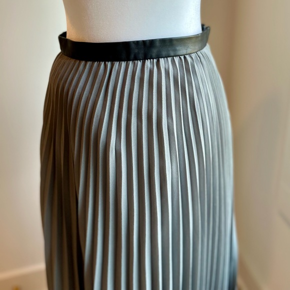 Banana Republic Gray Pleated Mid Skirt NWT - Picture 2 of 10